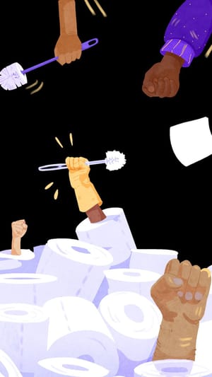 Rassismus ist für\'n Arsch. Das Klopapier gegen Rassismus.