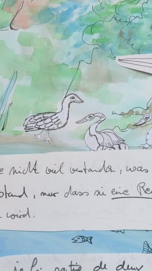 Die Giraffe auf dem Rhein - La girafe sur le Rhin