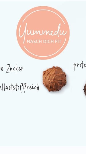 Yummedu Bio-Protein-Pralinen.