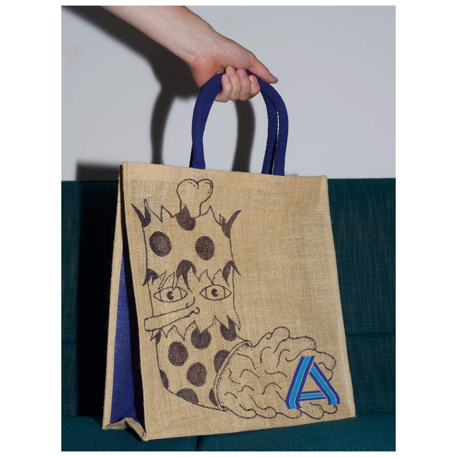 Ausgabe A handbemalter Aldi Jute Beutel UNIKAT A Z Das
