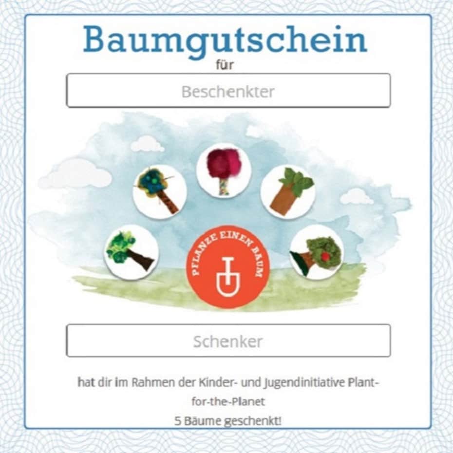 Baumgutschein und Foto signiert mit deinem Namen von mir beim Baumpflanzen  an einem speziellen Streckenstopp auf der Reise - Wurzeln und Flgel durch  Sticken auf Reisen