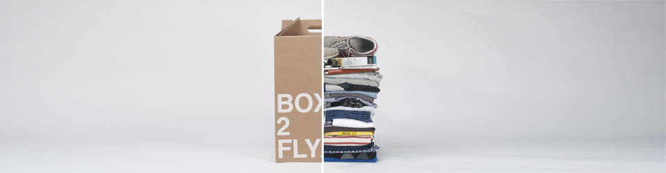 BOX2FLY - a carry-on luggage made of cardboard