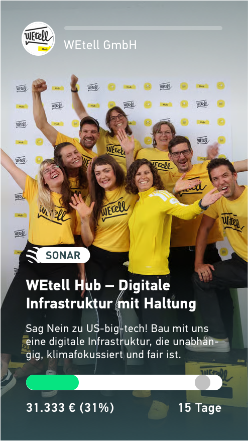 WEtell Hub – die aktuelle Kampagne von WEtell