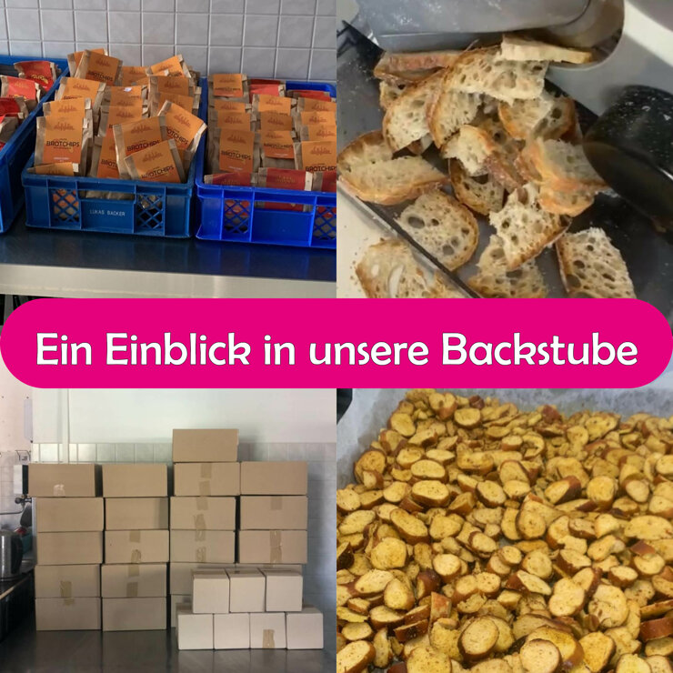Ein Einblick in unsere Backstube - fairdoppelt - recycelte Brotchips!