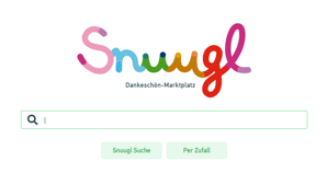 Snuugl Logo und Suchfeld