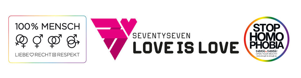 100% MENSCH  - 77 (LOVE IS LOVE) - die Kampagne 2015