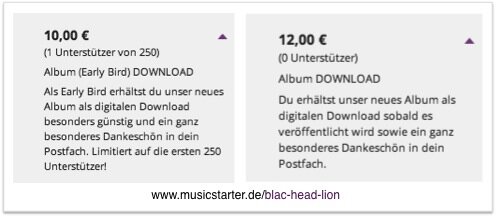 Praxisbeispiel für Early Bird-Aktion