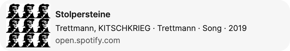 Trettmann - Stolpersteine - Spotify Link