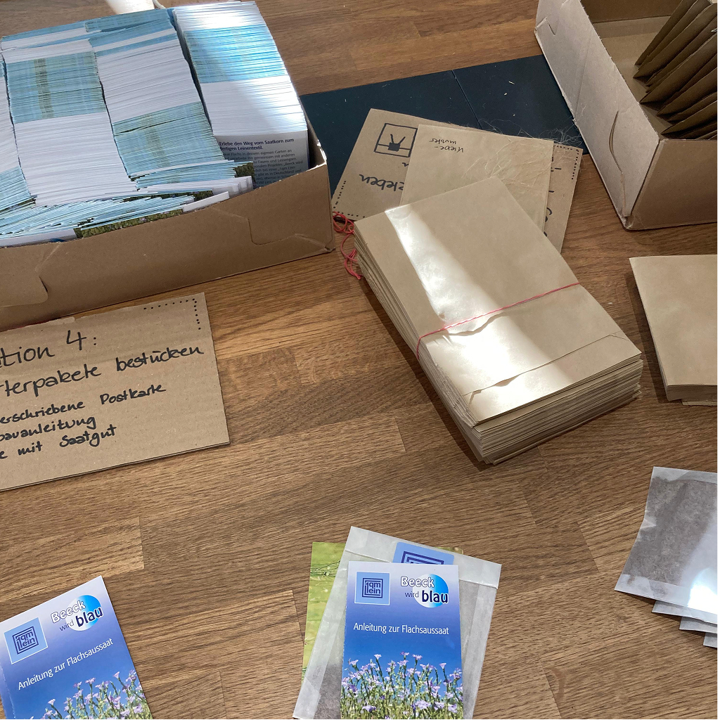 Versandvorbereitung der Dankeschöns